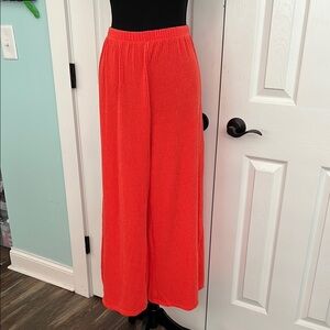 Vibrant Coral Wide Leg Pants